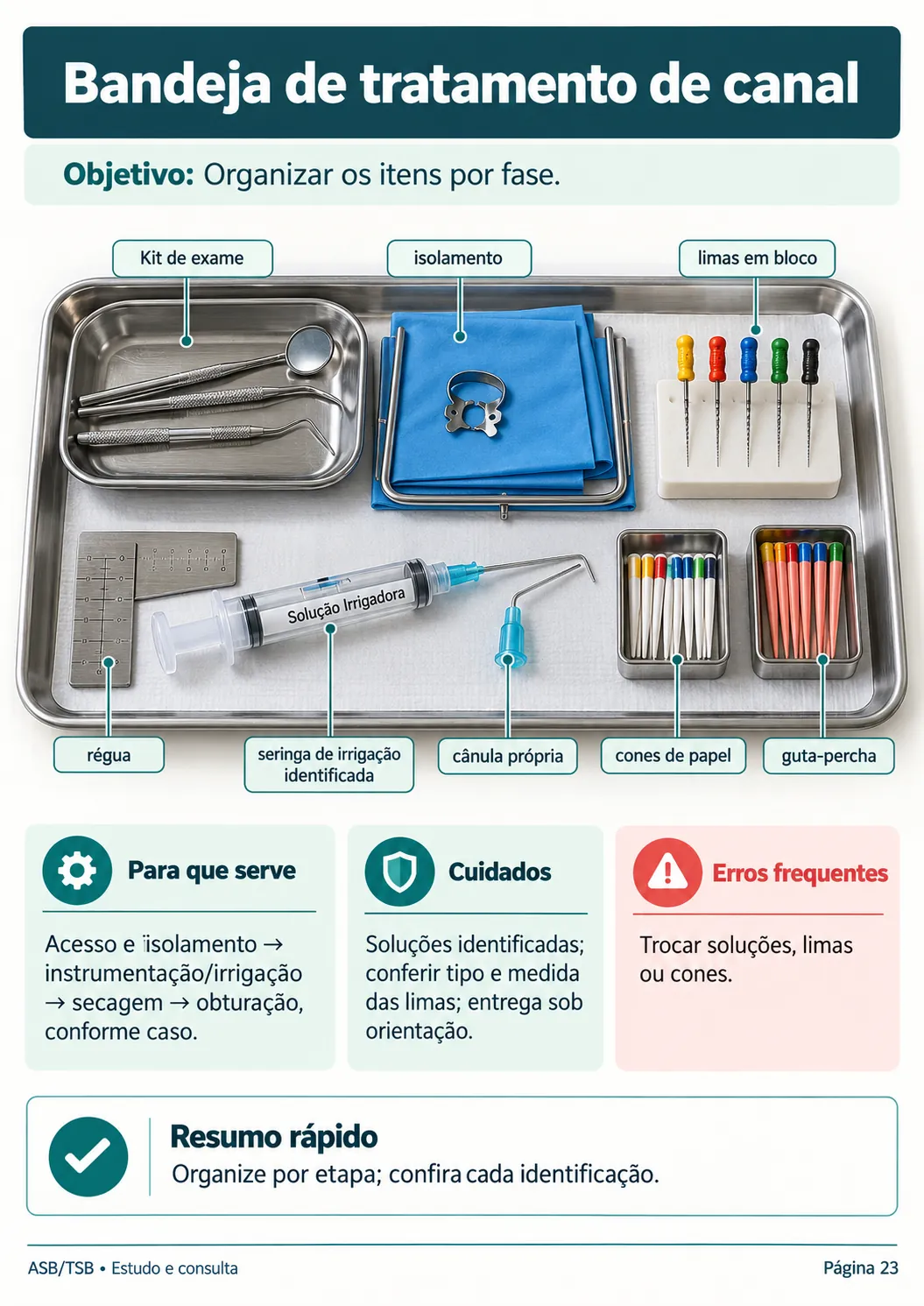 Bandeja de endodoncia